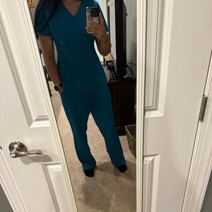 Teal scrubs